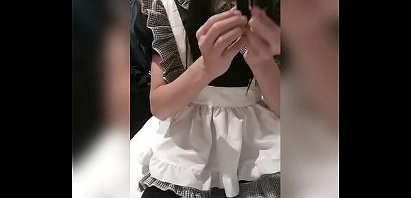  Amira Chuyue|Asian school girl crossdresser| New toy arrived ! Maid dress
